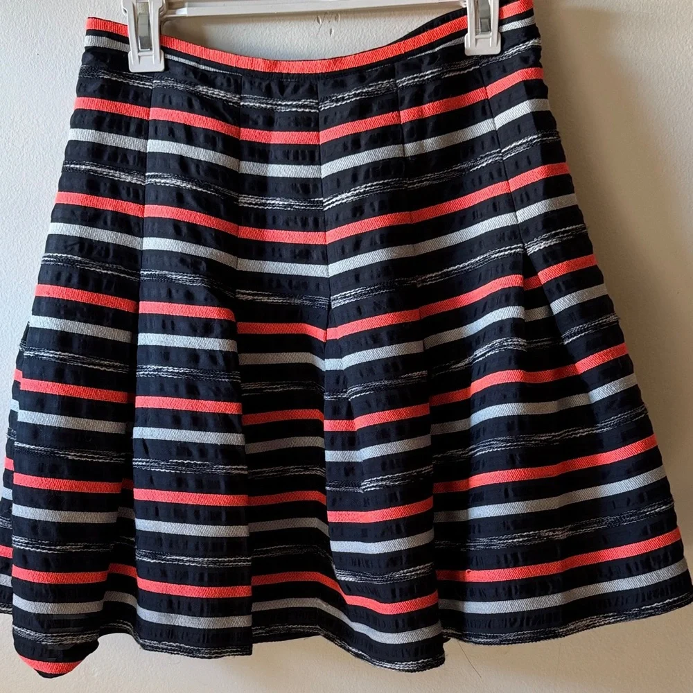 HD in Paris Striped pleats Women's Mini Skirt luxury minimalist Size US 8